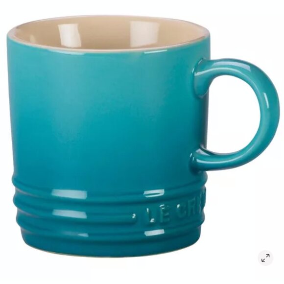 NWT Le Creuset Caribbean Blue 3 oz London Espresso Mugs - Set of Two - Picture 9 of 14